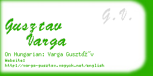 gusztav varga business card